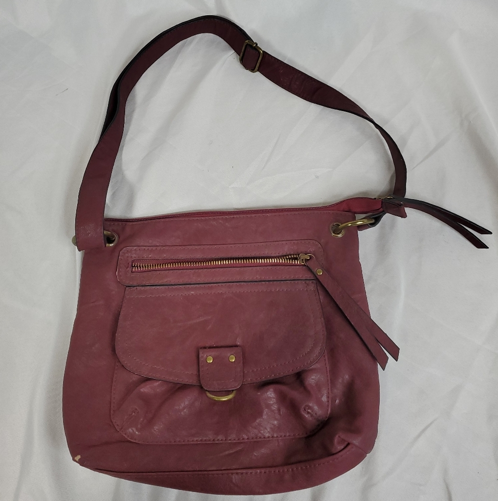 Beuno Mauve Leather Purse